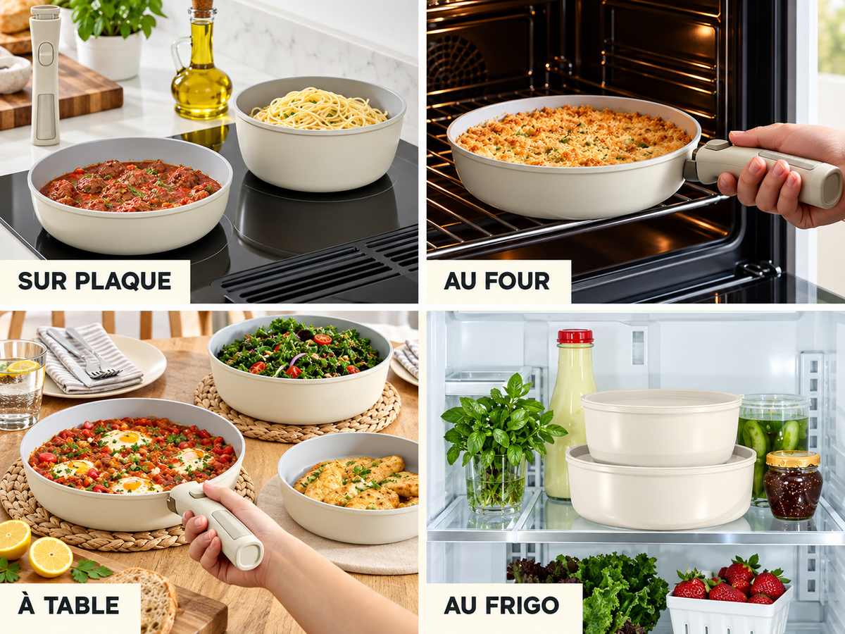 Pure ceramic batterie de cuisine 13 pcs - Batterie de cuisine