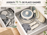 Pure ceramic batterie de cuisine 13 pcs - Batterie de cuisine