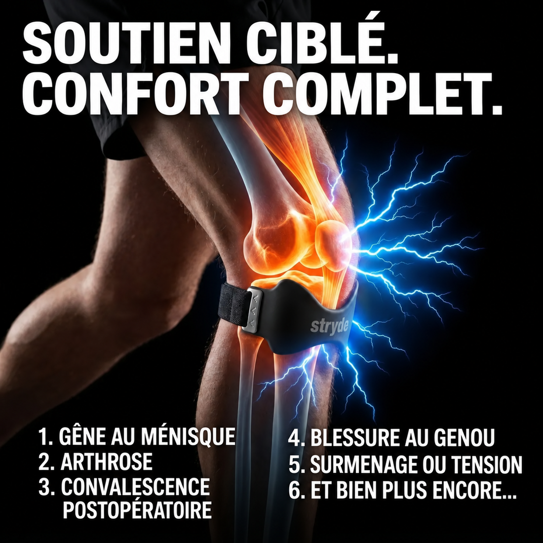 Stryde™ – Sangle de Soutien pour le Genou